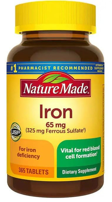 Nature Made Iron 65 mg, 365 Tablets Nature Made Iron 65 mg, 365 Tablets