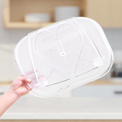 Elechomes Lazy Susan Turntable Organizers for Refrigerator, Rectangle Lazy Susan for Fridge Cabinet Pantry Countertop, Clear Fridge Organizers and Storage, 16.14''x12''