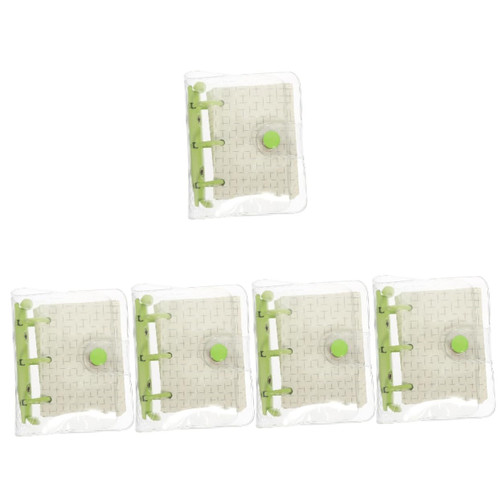 SOLUSTRE 5pcs Loose-leaf Pocket Notepad Dot Grid Spiral Notebook Mini Accessories Clear Binder Pocket Spiral Notebook Binder Clips Mini Pvc Student Journal Portable