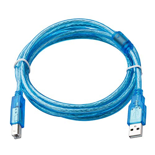 INCZPDQY Applicable USB-CP1H Download Cable CP1E CP1L CJ2M Series PLC Programming Cable Data Cable Transparent Blue Cables
