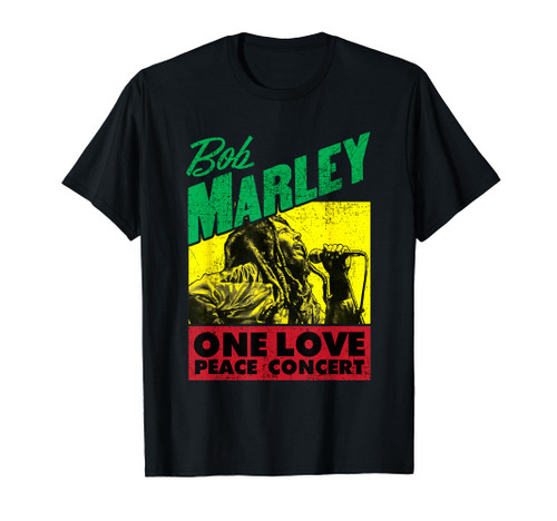 Official Bob Marley One Love Peace Concert T-Shirt