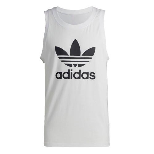 adidas Originals Men's Adicolor Classics Trefoil Tank Top, White, Medium