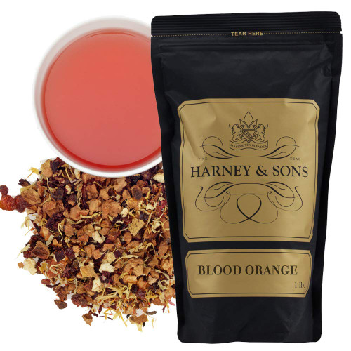 Harney & Sons Blood Orange | 16 oz Loose Leaf Herbal Tea w Apple Pieces and Raspberry
