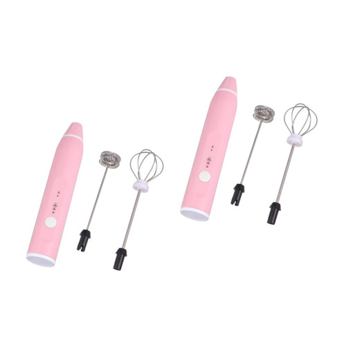 MAGICLULU 2 Pcs Hand Mixer Electric Handheld Milk Frother Blenders Best Drill Bits for Stainless Steel Electric Hand Frother Egg Beater Blender Mixer Rechargeable Whisk Milk Maker Egg Whisk