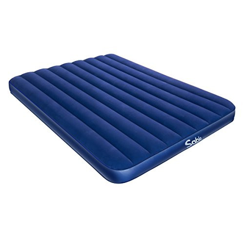 Sable Camping Air Mattress Queen Size Inflatable Air Bed with Extra Thick Flocked Top & PVC,  for Car Tent Camping Hiking Backpacking, Height 8"