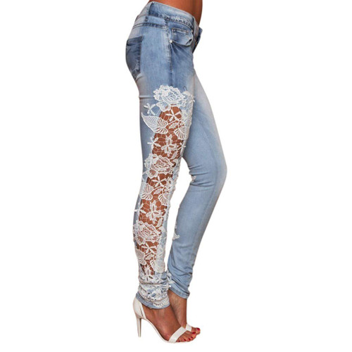 Bblulu Stretch Skinny Jeans for Womens High Rise Skinny Stretch Ripped Jeans Destroyed Denim Pants White