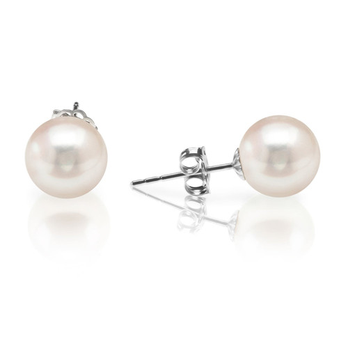 PAVOI Handpicked AAA+ 14K White Gold Round White Freshwater Cultured Pearl Earrings | Pearl Earrings for Women - 6mm PAVOI Handpicked AAA+ 14K White Gold Round White Freshwater Cultured Pearl Earrings | Pearl Earrings for Women - 6mm