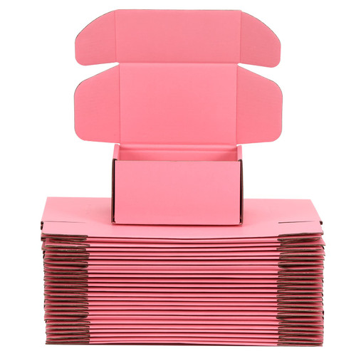 Yidomto Small Pink Shipping Boxes for Small Business Pack of 25 Mailing Boxes, 7x5x2 inches Corrugated Cardboard Mailer Boxes for Wrapping Shipping Packaging