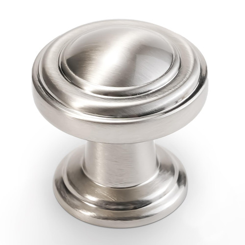 POVEFONK 10 Pack Brushed Satin Nickel Kitchen Cabinet Knobs Solid Drawer Knobs Kitchen Cabinet Hardware Zinc Alloy Kitchen Handles Drawer Knobs Dresser Handles