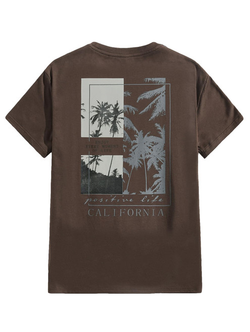 SOLY HUX Men's Graphic T Shirts Short Sleeve Tees Letter Print Summer Casual Tee Top Chocolate Brown Graphic L SOLY HUX Men's Graphic T Shirts Short Sleeve Tees Letter Print Summer Casual Tee Top Chocolate Brown Graphic L