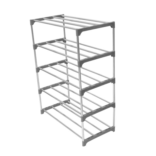 PRETYZOOM Shoebox Metal Boot Rack Metal Shoe Shelves Metal Shoes Rack Shoe Storage Organizer Metal Shoe Rack Shoes Storage Rack Metal Storage Shelf Outdoor Perforated Shoes Simple