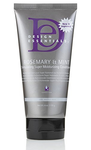 Design Essentials Rosemary & Mint Super Moisturizing Ultra Stimulating Conditioner Best for Medium to Coarse Textures-Insane Moisture for Dry Hair - 6oz.