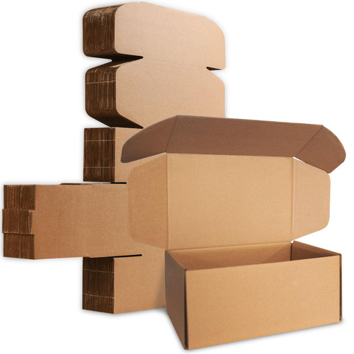9x6x4 Inches Brown Shipping Boxes Set of 25, Corrugated Mailing Cardboard Boxes, Mailer Boxes for Small Business Packaging