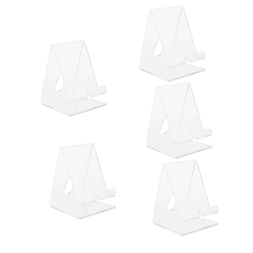 COHEALI 5pcs Transparent Phone Holder Clear Display Stand Tablet Holder Easel Stand Phone Rack Display Holder Phone Stand Cellphone Display Transparent Phone Rack Supplies Acrylic Thicken