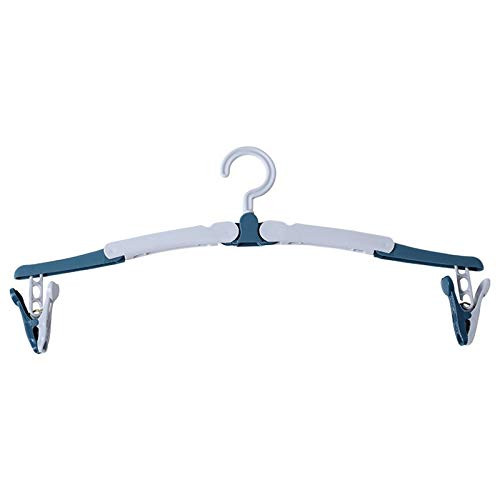 WITHWE Clothes Hangers Multifunction Clothes Rack Hanger Portable Durable Folding Clothes Hanger Stretch Drying Rack Home Wardrobe Storage Rack (Color : B)