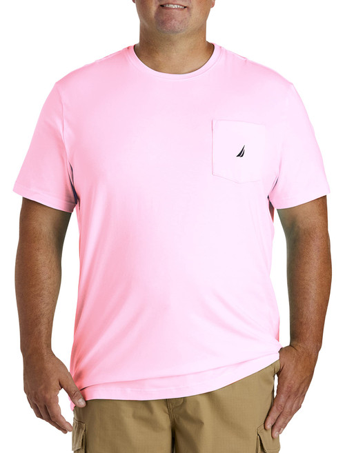 Nautica Men's Solid Crew Neck Short Sleeve Pocket T-Shirt, Cradle Pink, 4XLT Tall Nautica Men's Solid Crew Neck Short Sleeve Pocket T-Shirt, Cradle Pink, 4XLT Tall