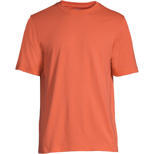 Lands' End Mens Short Sleeve Super-T Tee Papaya Orange Regular Large