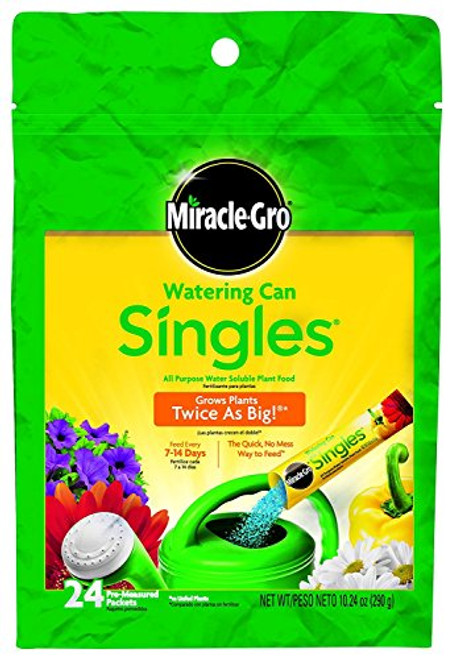 Miracle-Gro 1013203 Watering Can Singles All Purpose Water Soluble Plant Food, 24-8-16, 24-Sticks (3)
