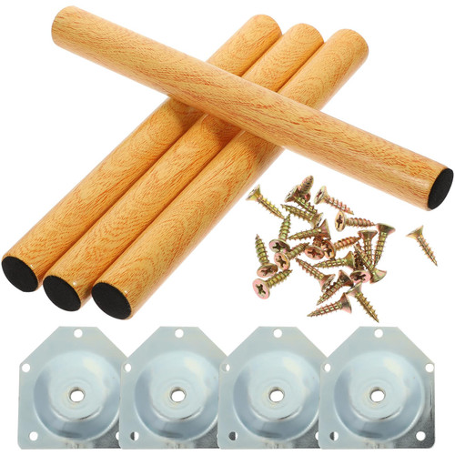OSALADI 1Set Solid Wood Table Legs Coffee Table Legs Replacement Sofa Legs Wood Furniture Legs Support Feet Table Legs 28 inch Desk Replacement Legs Table Leg Extenders Wooden Sofa feet
