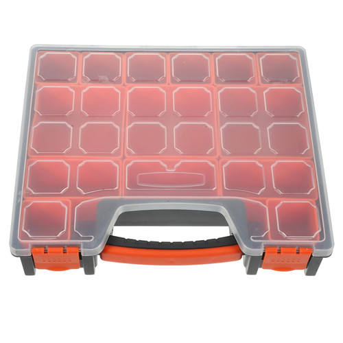 Angoily Hardware Storage Box Tools Organizer Container with Handle Small Parts Case Portable Plastic Tackle Container for Screws Nuts Bolts Small Parts