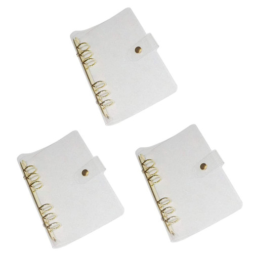 LALAFINA 3pcs Clear Binder Clear Journal Protector Shell Binder Covers Clear Notebook Covers Clear A5 Binder Shell Transparent Binder Cover Binder Pockets Business PVC Work Supplies