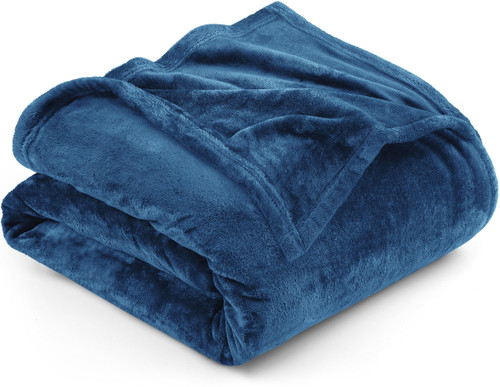 Utopia Bedding Fleece Blanket King Size Royal Blue 300GSM Luxury Fuzzy Soft Anti-Static Microfiber Bed Blanket (90x102 Inches)