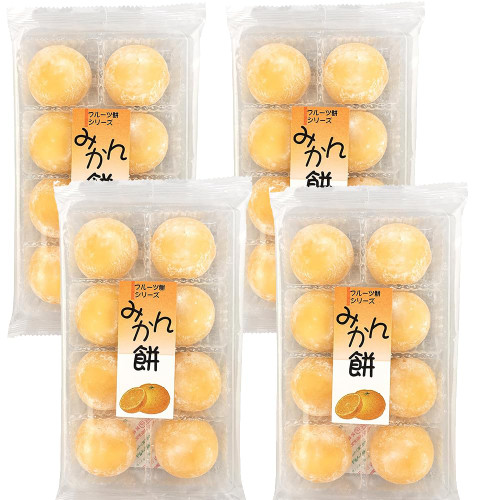 Japanese Mochi Fruits Daifuku Rice Cake Orange Flavor 7.4oz,4pack Japanese Mochi Fruits Daifuku Rice Cake Orange Flavor 7.4oz,4pack