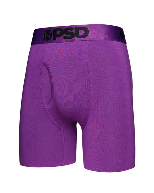 PSD Men's Modal Solids Pur Boxer Briefs, Purple, M