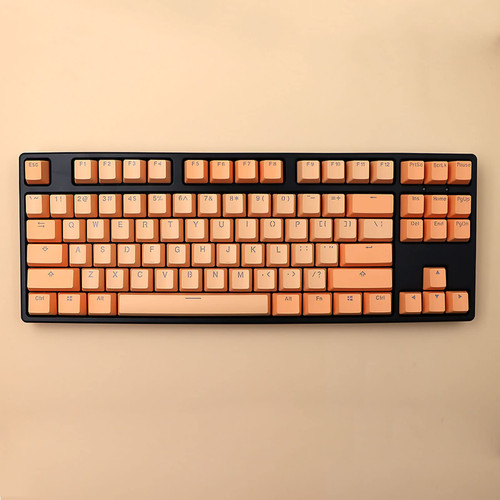 staol Keycaps, 124PCS Double Shot White Backlit Keycaps PBT OEM Profile Keycap for MX Mechanical Keyboard 108 104 87 84 96 68 61 Layout