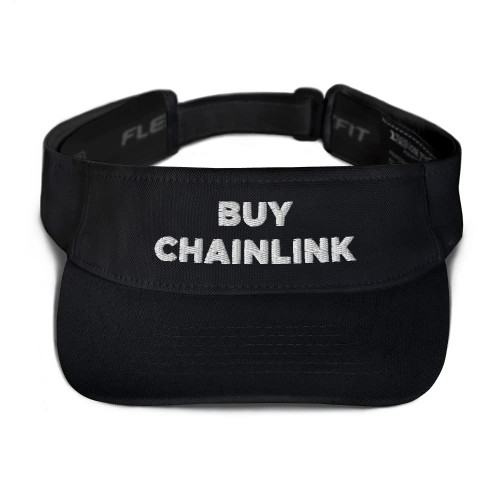 Buy Chainlink Hat (Embroidered Visor) Link Crypto Black