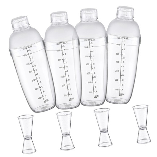 MARMERDO 1 Set Cocktail Cocktail Shaker Clear Bar Shaker Wine Shaker Cocktail Shaker Cup Cocktail Mixer Drink Mixers for Cocktails Bar Shaker Cup Black Suit Plastic Multifunction Margarita