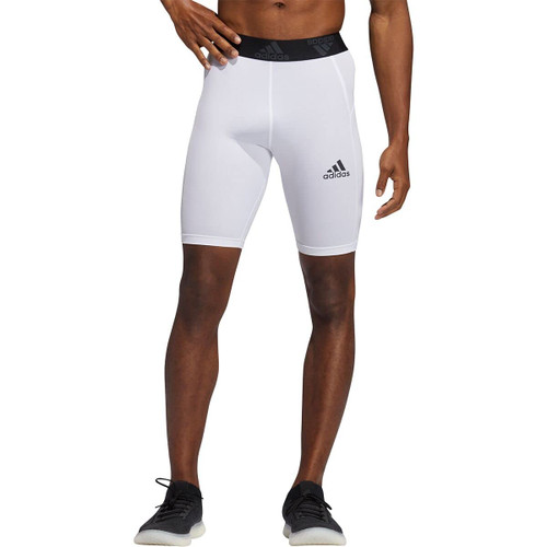 adidas Men's Techfit Short Tights, White, XX-Large