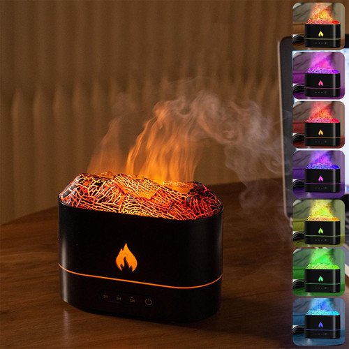 LADIGASU Clearance Flame Essential Oil Diffusers, Aroma Diffusers and Humidifiers LED Design Portable-Noiseless Aroma Diffuser Auto Shut-Off Function for Every Home Office Yoga