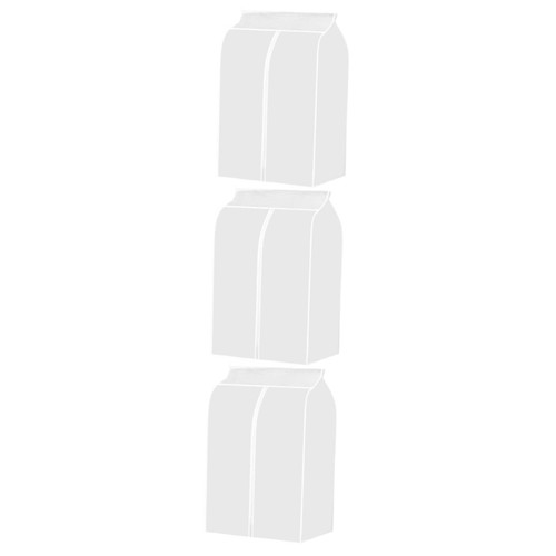Ciieeo 3pcs Clothing Dust Cover Garment Rack Clothing Clothes Storage Bags for Clothes Hanging Garment Bag Wardrobe Armoire Hanging Garment Cover White Clothes Cover Tomorrow Zipper