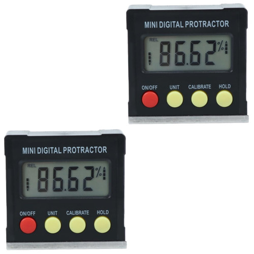 TEHAUX 2pcs Angle Meter Tool Digital Angle Finder Mini Digital Protractor Angle Meter Digital Digital Protractor Digital Protractor Angle Finder Inclinometer Number