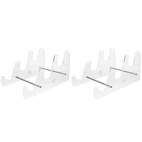 COHEALI 2pcs 3 Keyboard Tray Bracket Book Table Stand Computer Keyboard Stand Clear Tray Transparent Keyboard Stand Keyboard Storage 3 Tier Keyboard Holder Acrylic Accessories Desktop