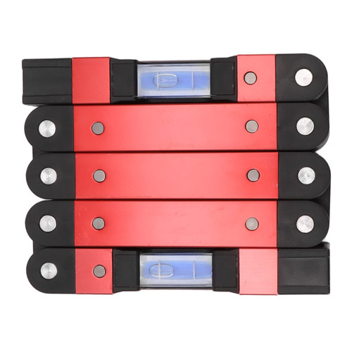Foldable Level Measuring Tool, 28in Magnetic Level Measuring Tool Multi Angle Measurement Tool 4 Level Bubbles for Carpenters Woodworkers, Levels