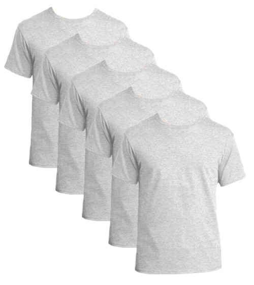 Hanes Men's Tagless ComfortSoft Crewneck T-Shirt, Gray 5-Pack, Medium