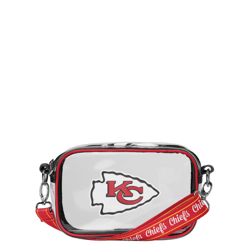 FOCO Kansas City Chiefs NFL Team Stripe Clear Crossbody Bag
