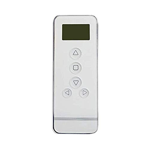 Rollerhouse 6 Channel Timer Remote Control for One Touch Rechargeable Motor Curtain Motor Electrical Controller 433 MHz Control White