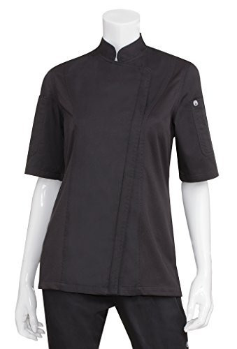 Chef Works Women's Springfield Chef Coat, Black, Medium