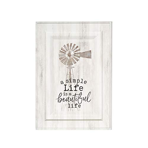 P. Graham Dunn A Simple Life is Beautiful Cream 15 x 11 Solid Wood Decorative Door Wall Plaque P. Graham Dunn A Simple Life is Beautiful Cream 15 x 11 Solid Wood Decorative Door Wall Plaque