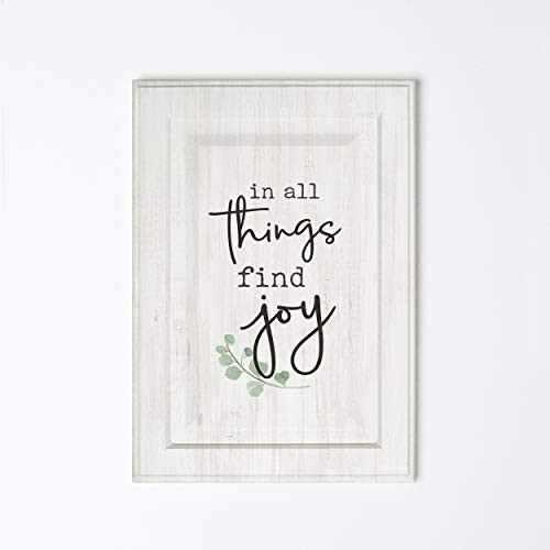 P. Graham Dunn in All Things Find Joy Cream 15 x 11 Solid Wood Decorative Door Wall Plaque P. Graham Dunn in All Things Find Joy Cream 15 x 11 Solid Wood Decorative Door Wall Plaque