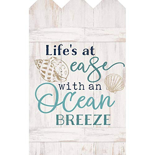 P. Graham Dunn Life's at Ease Nautical White 17 x 11 Wood Decorative Embellished Plaque