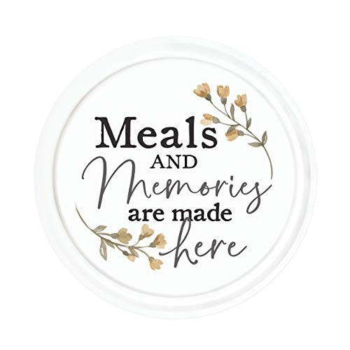 P. Graham Dunn Meals and Memories are Made Here White 17 x 17 Wood Large Decorative Wall Plaque