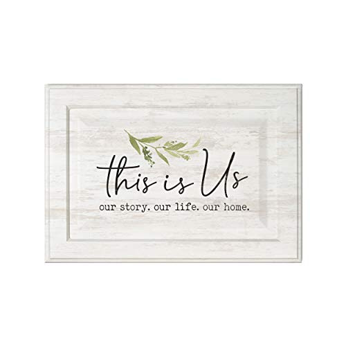 P. Graham Dunn This is Us Distressed Cream 15 x 11 Solid Wood Decorative Door Wall Plaque P. Graham Dunn This is Us Distressed Cream 15 x 11 Solid Wood Decorative Door Wall Plaque