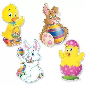 Pkgd Easter Cutouts Party Accessory (1 count) (4/Pkg), Pkg/3