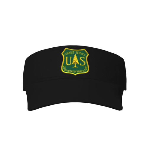 United States Forest Service Sports Sun Visor Hats Adjustable Sun Visor Caps Black