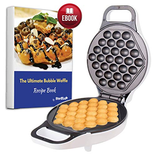 Hong Kong Egg Waffle Maker with BONUS recipe e-book - Make Hong Kong Style Bubble Egg Waffle in 5 minutes AC 110V, 50/60Hz 640W Hong Kong Egg Waffle Maker with BONUS recipe e-book - Make Hong Kong Style Bubble Egg Waffle in 5 minutes AC 110V, 50/60Hz 640W