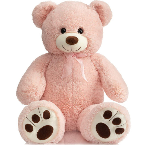 HollyHOME Teddy Bear Stuffed Animal Plush Giant Teddy Bears with Footprints Big Bear 36 inch Pink HollyHOME Teddy Bear Stuffed Animal Plush Giant Teddy Bears with Footprints Big Bear 36 inch Pink